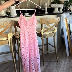 Astr light pink lace dress